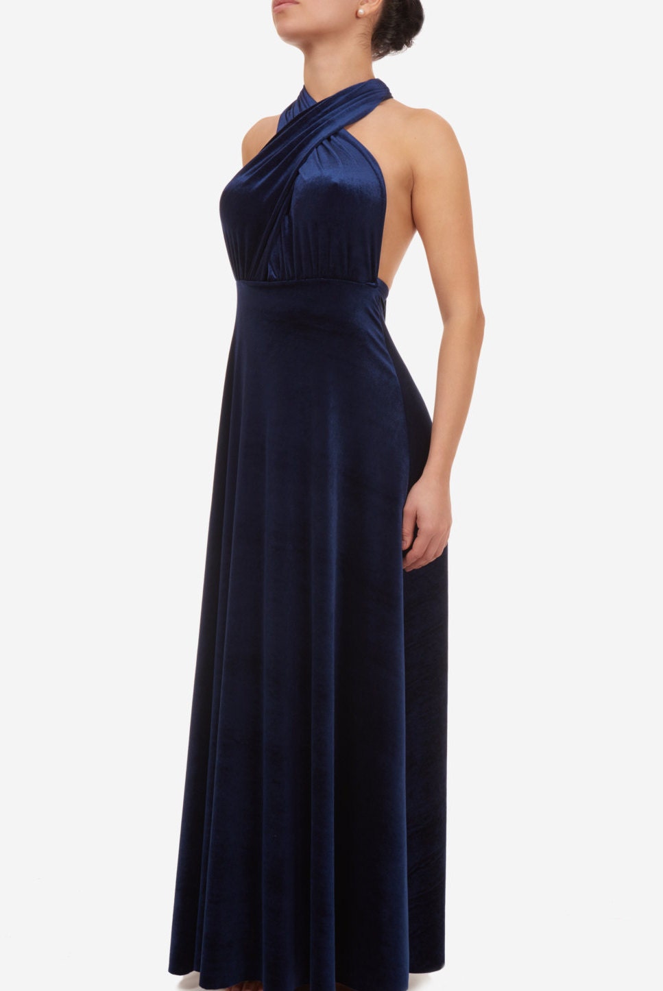 Infinity dress  prom  dress  bridesmaid  dress  blue  velvet 