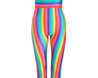 RAINBOW STRIPES unitard catsuit jumpsuit romper top womens ladies girls top tumblr hipster grunge retro vtg indie boho swag color cute goth