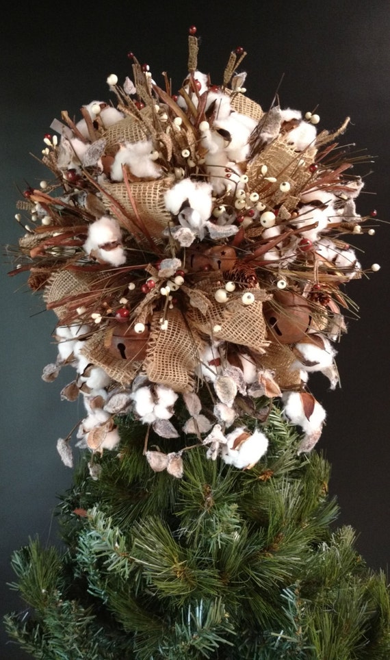 CHRISTMAS TREE TOPPER Tree Topper Rustic Cotton Cotton