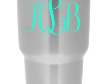 monogram for yeti, Yeti monogram sticker, yeti decal, yeti monogram , monogram decal, monogram sticker, custom yeti decal-yeti tumbler decal