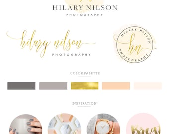 Logo design, branding package, branding kit, business design, logo design custom, watercolor logo, blog , wedding , feminine, photography