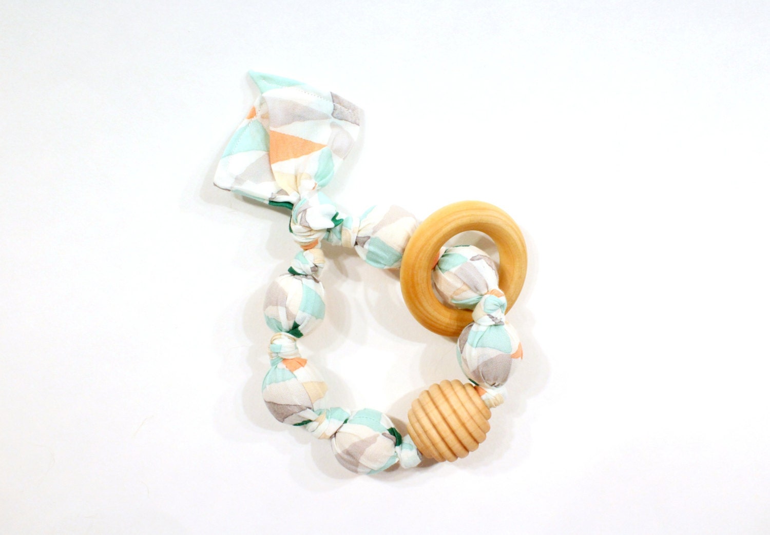 ORGANIC rattle teether wooden teether baby teether teether