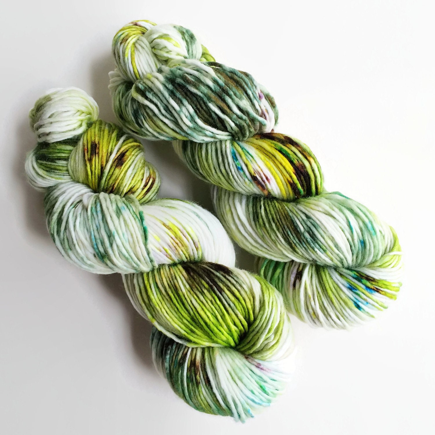 camouflage / speckle yarn / hand dyed yarn / superwash merino