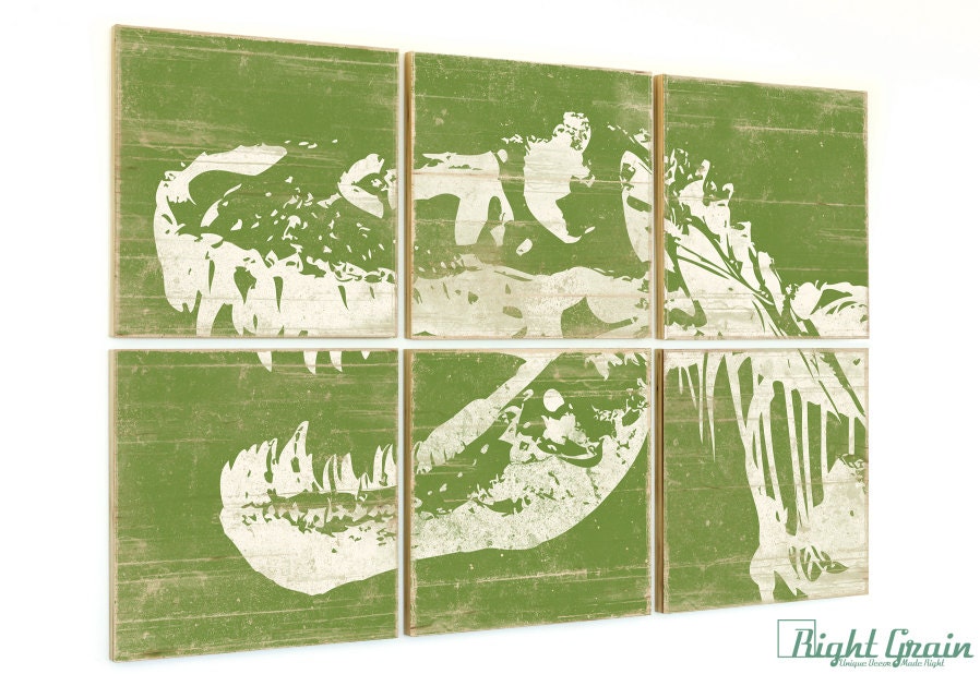 Large Dinosaur Wall Art Custom Made Trex by EVOLVEPRINTMAKING