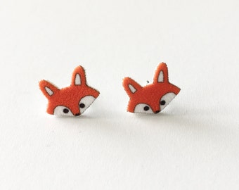 Little Fox Earrings, Fox Stud Earrings
