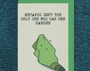 Metapod Pokemon Card Birthday Blank Greeting Child Derpy