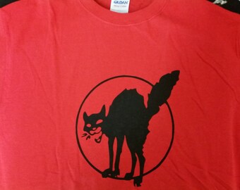 Wildcat t-shirt (black cat, sabot cat, IWW)