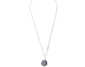 Sautoir dentelle noire - Argent 925