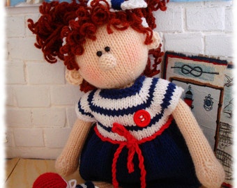 Toy Knitting Pattern / knitting pattern doll / doll DIY tutorial / knitted doll making /Alice - Emil's Girlfriend