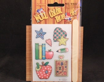 Vintage Art Lover Full Color Rub On Transfers Package. Stars