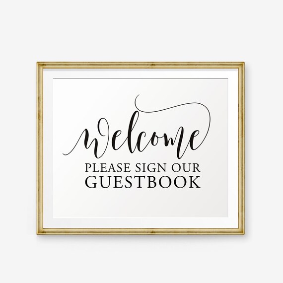 Wedding Guestbook Sign Printable Please sign our guestbook