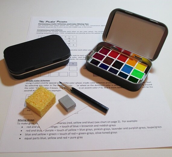 Mini WATERCOLOR PALETTE Kit Now in Classic Black