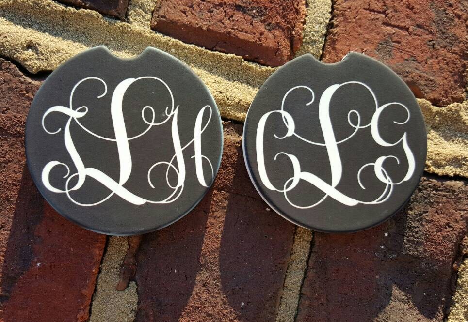 Car Coaster Sandstone Auto Cup Holder Coaster Absorbent