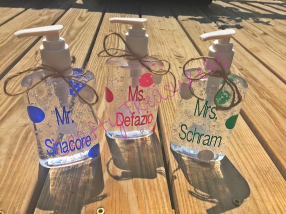 Items similar to Personalized Hand Sanatizer, Teacher gift on Etsy