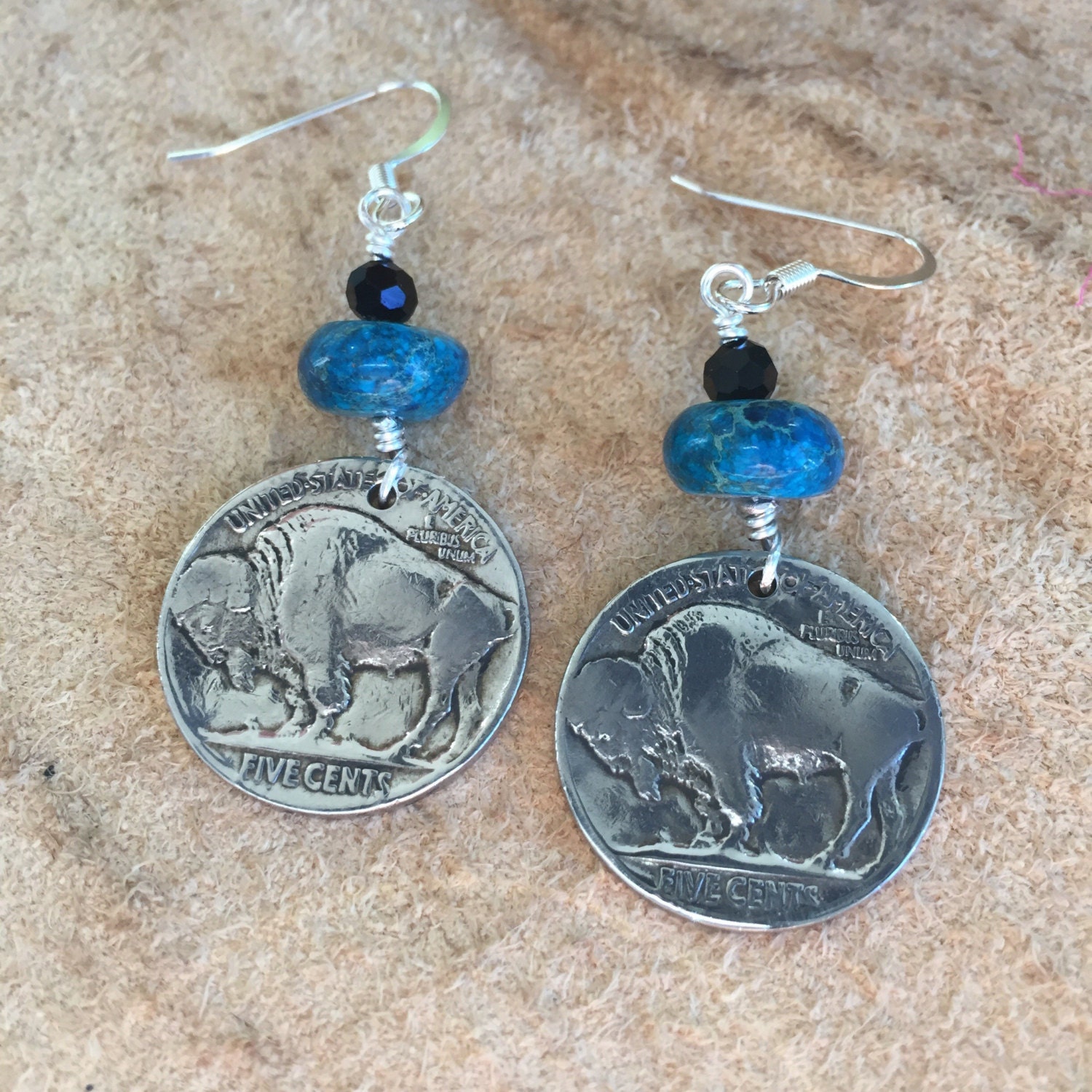 Vintage Buffalo Nickel Earrings
