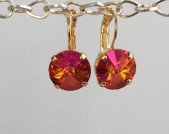 Astral Pink Crystal Earrings, Swarovski Astral Pink Earrings, Swarovski Crystal Earrings, Bridesmaid Earrings