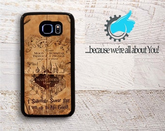 Harry Potter Phone Case.Rustic Marauder's Map Phone Cover For Samsung S4- S5- Mini- S6 -S7- Edge -Note 4- Note 5 Can add Monogramed or Name!