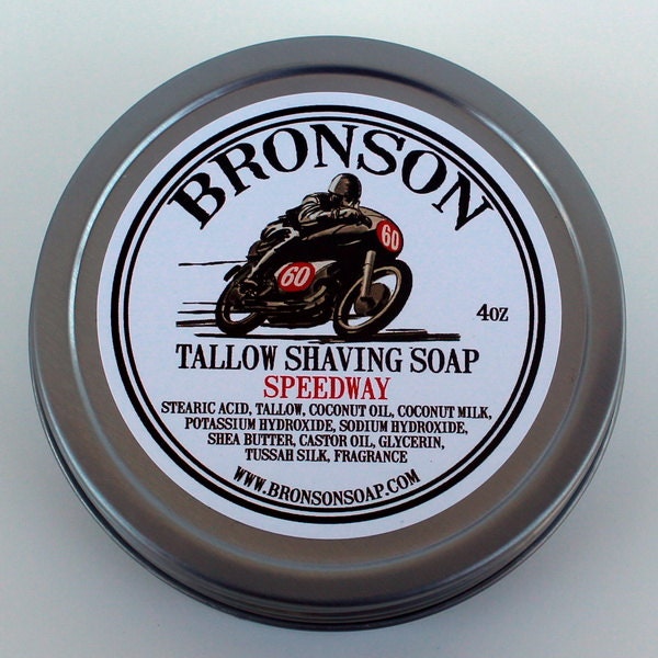 Bronson Tallow Shaving Soap Speedway 4oz