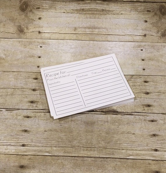 5x7 Recipe Cards