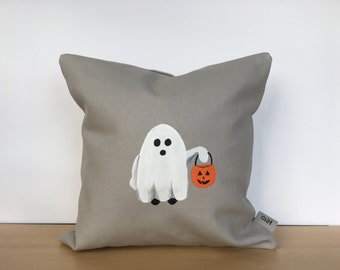 Halloween pillow, Halloween pillow cover, Halloween decor, ghost pillow, custom pillow, housewarming gift, throw pillow, personalized pillow