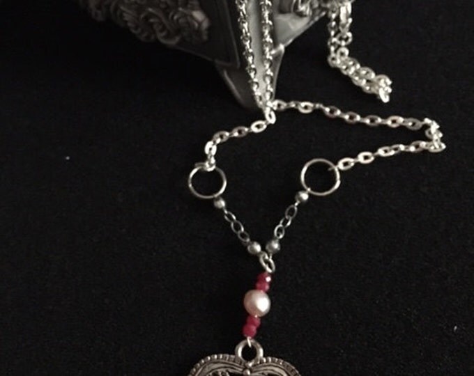 Rubies & Heart Necklace