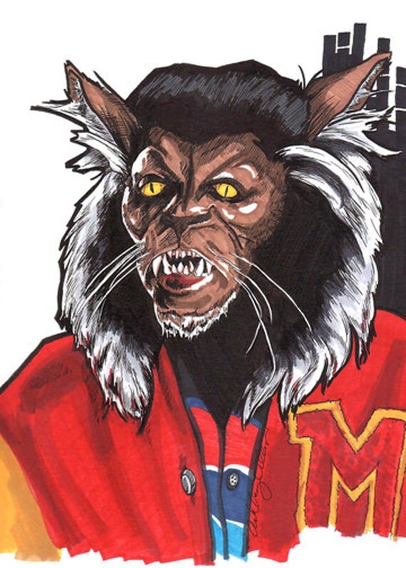 Items similar to Michael Jackson Werewolf Print 8x10" Thriller Fan
