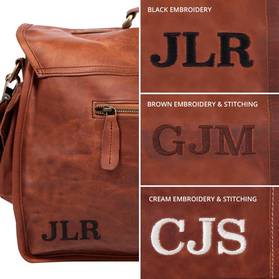 Large Leather Satchel Messenger Bag School or Work Bag