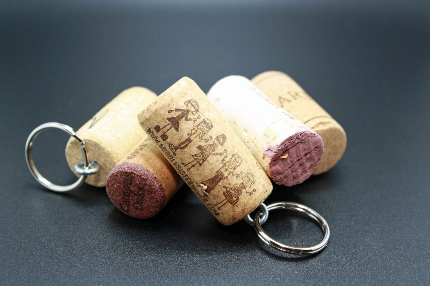 Wine Cork Keychains Party Favors Wedding Favors Cork