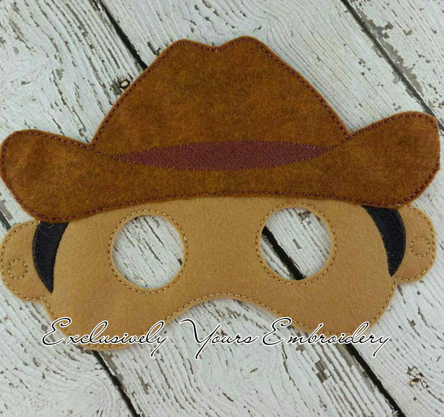 Cowboy Mask Children's Felt Mask Costume Theater Dress Up