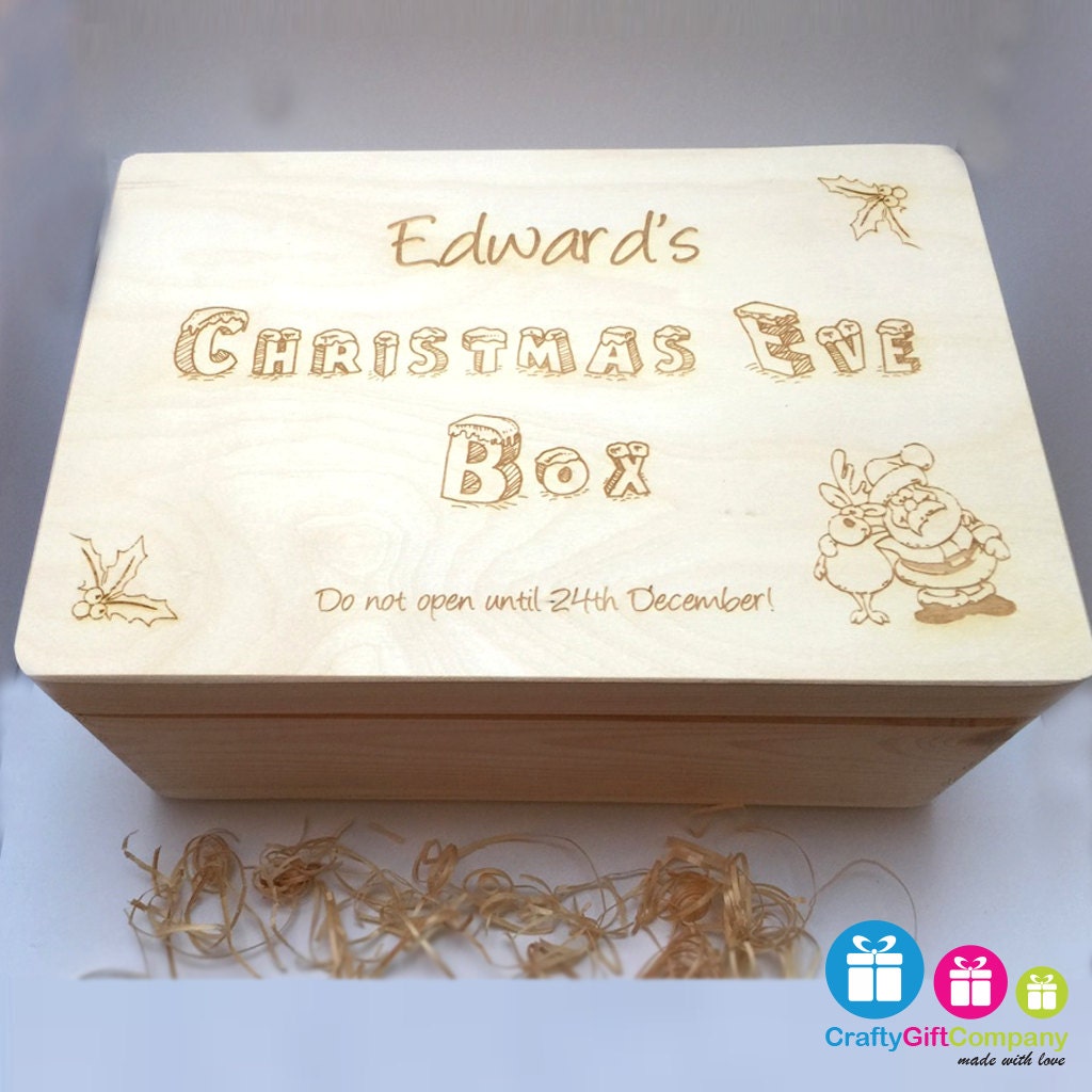 Christmas Eve Box wooden box Eve Box personalised box