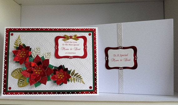 Large Boxed Personalised Christmas Card Handmade for