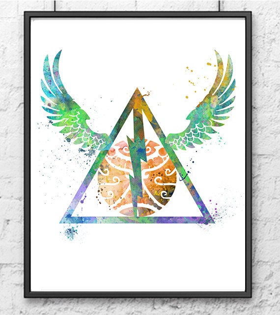 Harry Potter Watercolor Print Always Art by gingerkidsart on Etsy