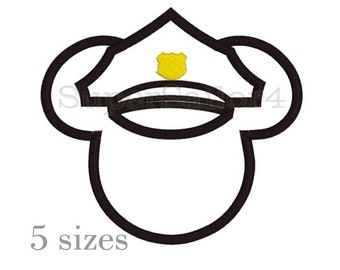 Mouse Police Applique design, Mickey applique design, Police applique design, Mickey Police applique