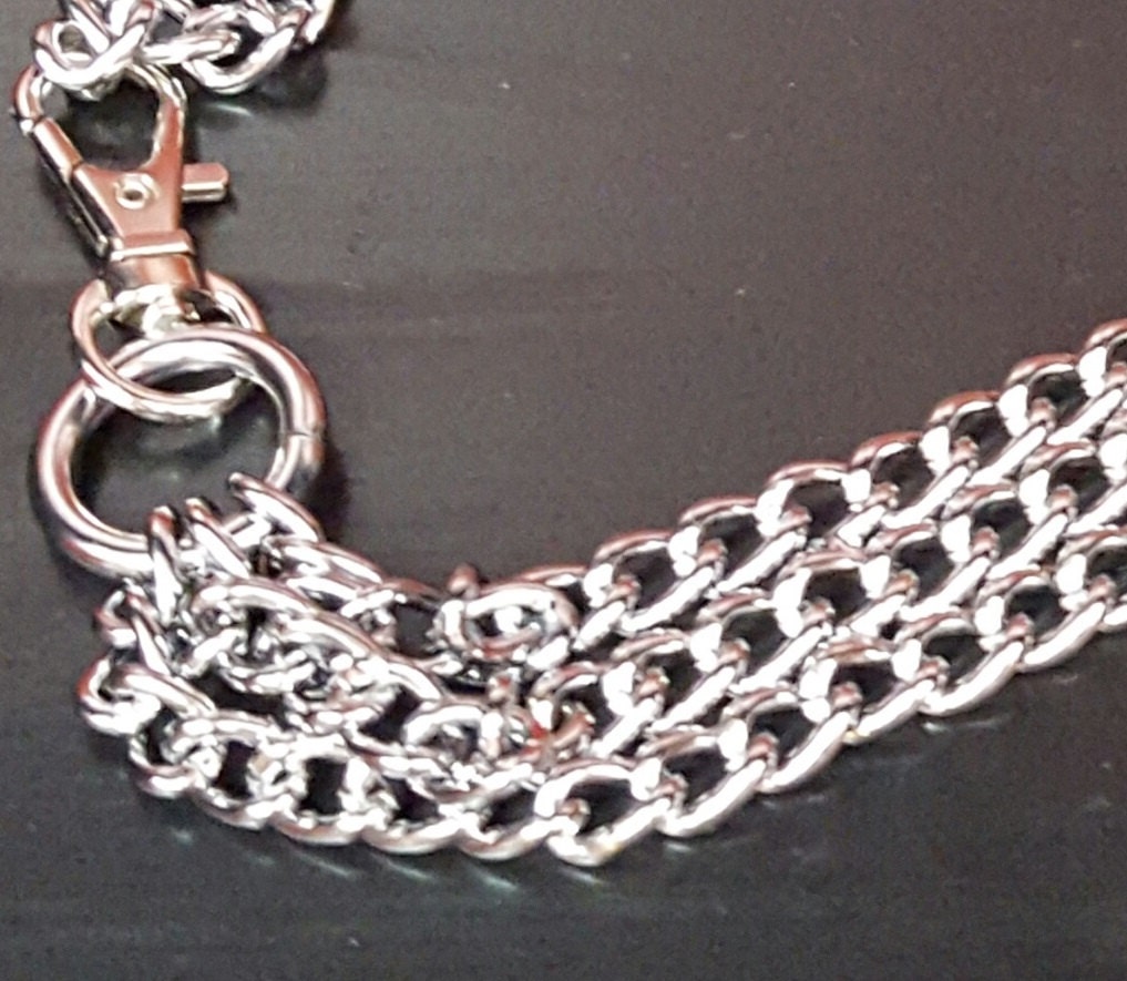 BDSM Collar with body chain & lock Belly Chain Submissive