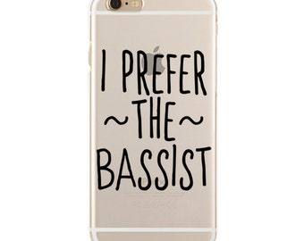 I Prefer The Bassist - Dibs On The Bassist - Slim & Transparent case for iPhone - by HeartOnMyFingers - SLIMCASE-064