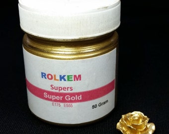 Gold Metallic Super Dust 50g By Rolkem Gold Highlighter Dust DUS346