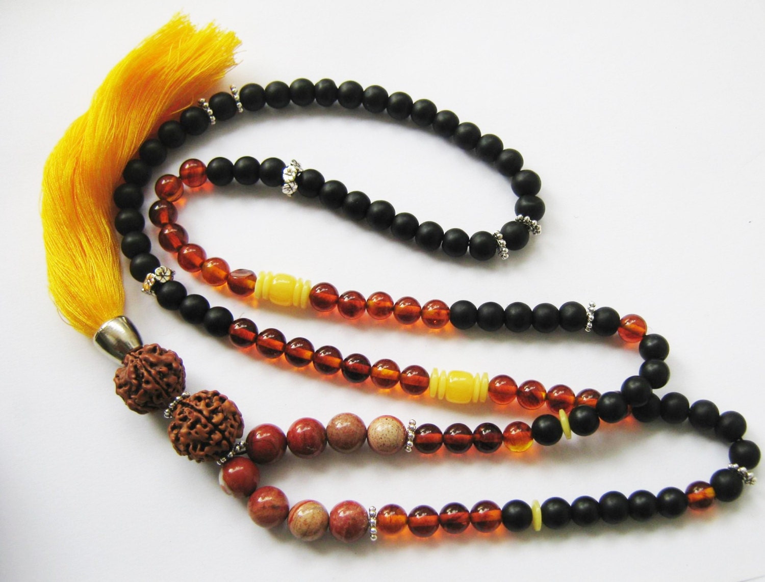 Rudraksha mala beads bracelet or necklace 108 mala by Maryolla