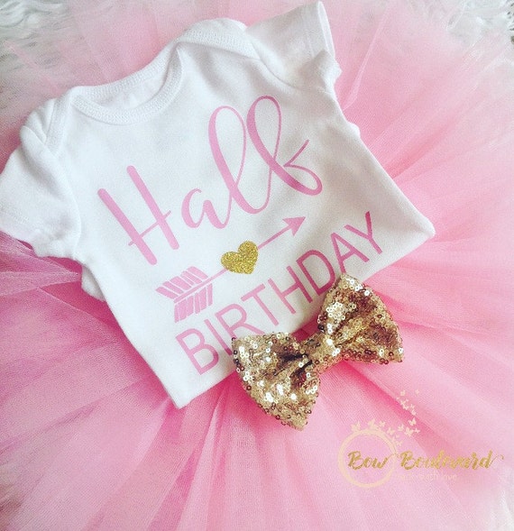 Half Birthday Shirt 6 Month Photo Outfit Girl Half Birthday