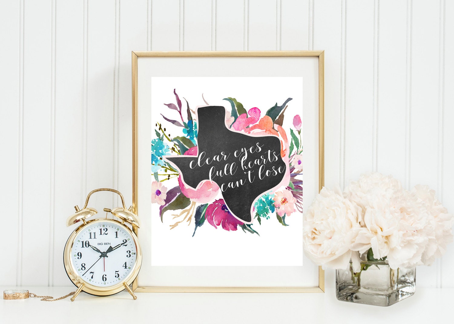 Clear Eyes Full Hearts Can't Lose Wall Art Friday by GrayFrames