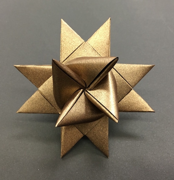 Bronze Medium German Paper Stars Moravian Star Froebelstern 0259