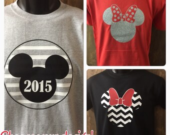 Mickey mouse shirt minnie mouse shirt glitter Minnie Mouse shirt chevron Minnie Mouse shirt new