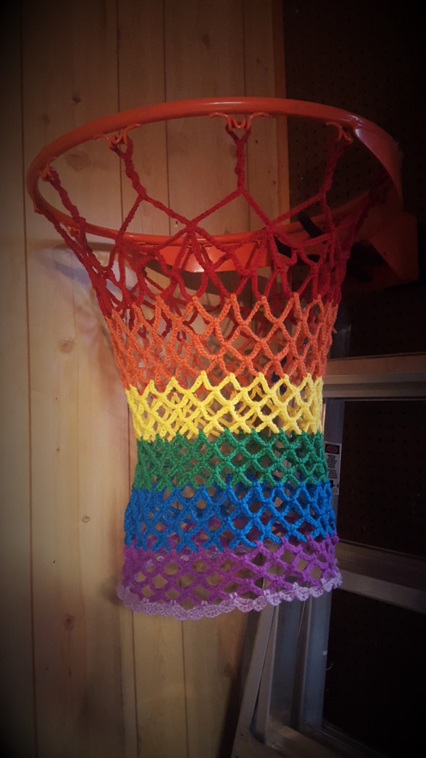 Rainbow Crochet 20 Basketball Net Pattern Handmade PDF