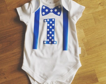 Boys first birthday outfit, cake smash outfit, 1st birthday boy babygrow, first birthday cake smash outfit, boy