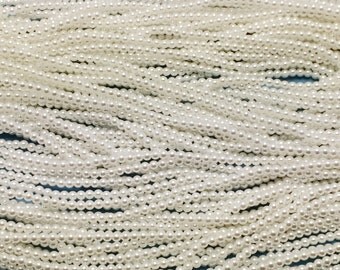 2mm High Quality Imitation Japanese Pearls - white or ivory