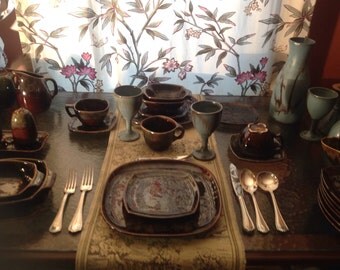VINTAGE BeauceWare Ceramic Dinnerware/Service de Table/ceramic of Beauce/67 pieces