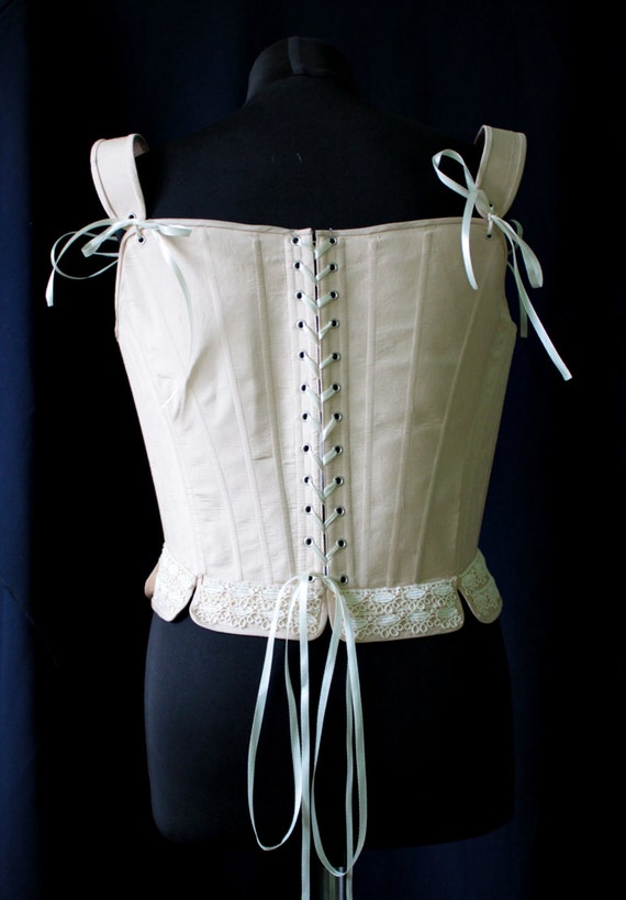 Milk-white Rococo Corset 18th Century Undergarnment Madame