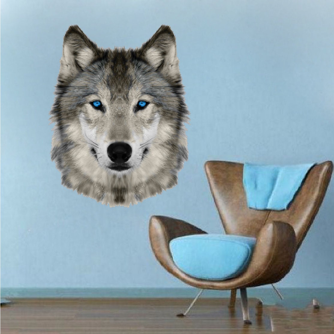 Wolf Wall Applique Wolf Wall Sticker Wolf Wall Cling Wolf