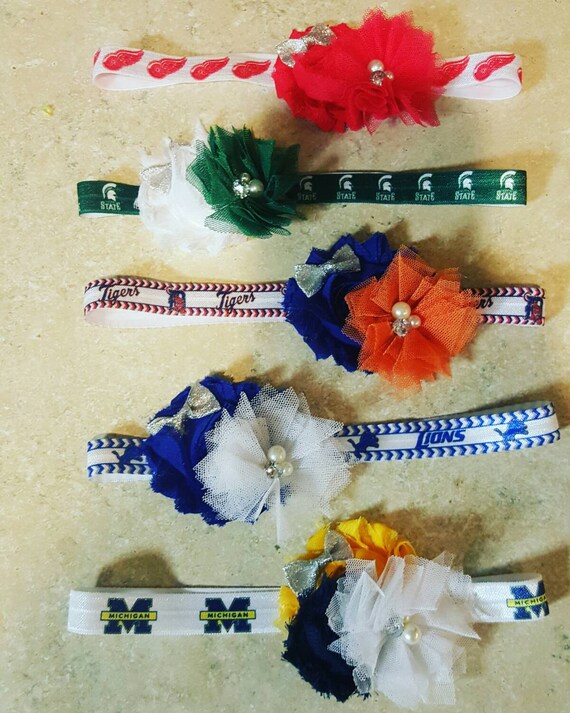 Michigan sports teams headbands. Detroit by HenleysHeadbands