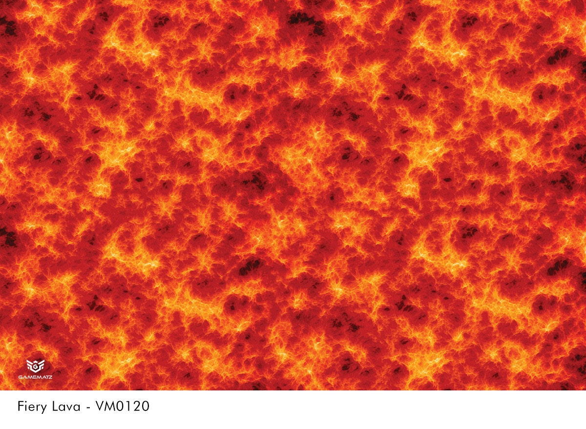 Fiery Lava Game Mat Wargames Terrain Gaming Mat VinylMatz