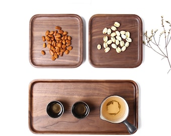 Walnut Wood Tray, Wooden Tray, Wooden plates, Tea Tray